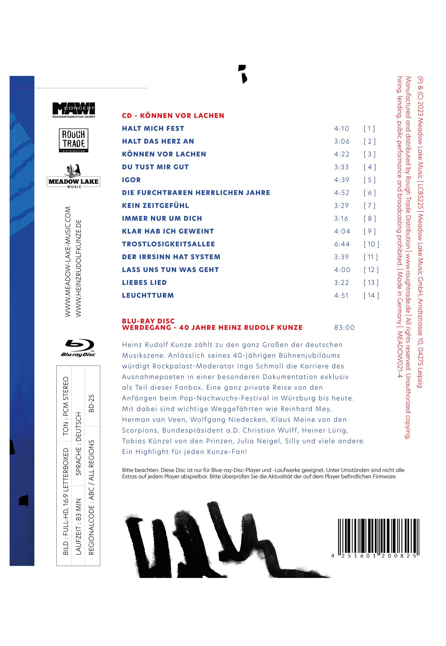 Heinz Rudolf Kunze - Können vor Lachen - CD + Blu Ray